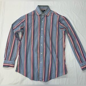 Polo By Ralph Lauren Striped Regent Custom Fit Size: 15 32/33 Long Sleeve Shirt